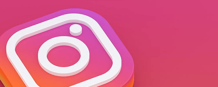 Banner com a logo do Instagram