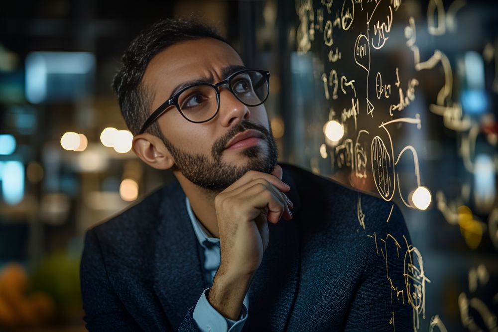 Empreendedor analisando ideias de negócios com pouco dinheiro e planejando estratégias para começar a empreender em 2026
